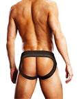 Mesh Open Back Brief - Black - K. P.