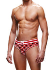 Red Paw Open Back Brief - Red/White - K. P.