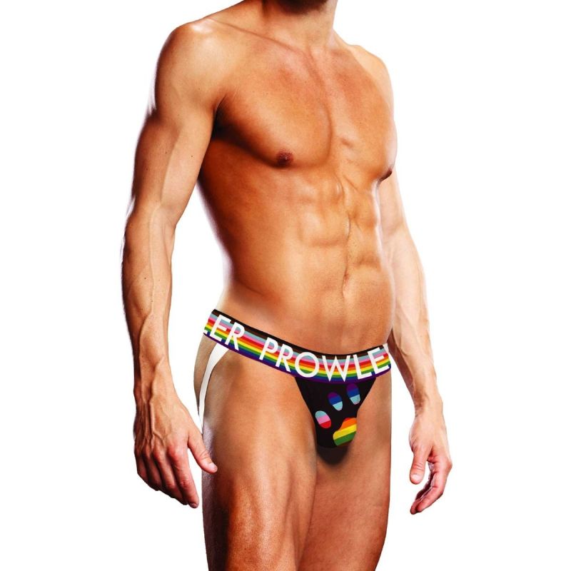 Oversized Paw Jock - Black/Rainbow - K. P.