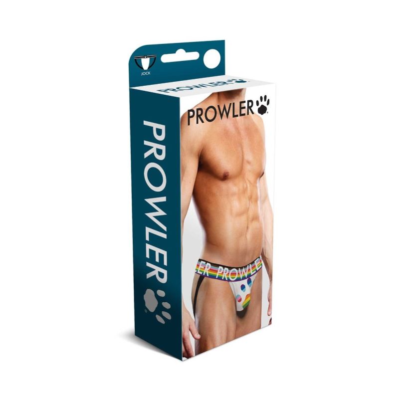 Oversized Paw Jock - White/Rainbow - K. P.