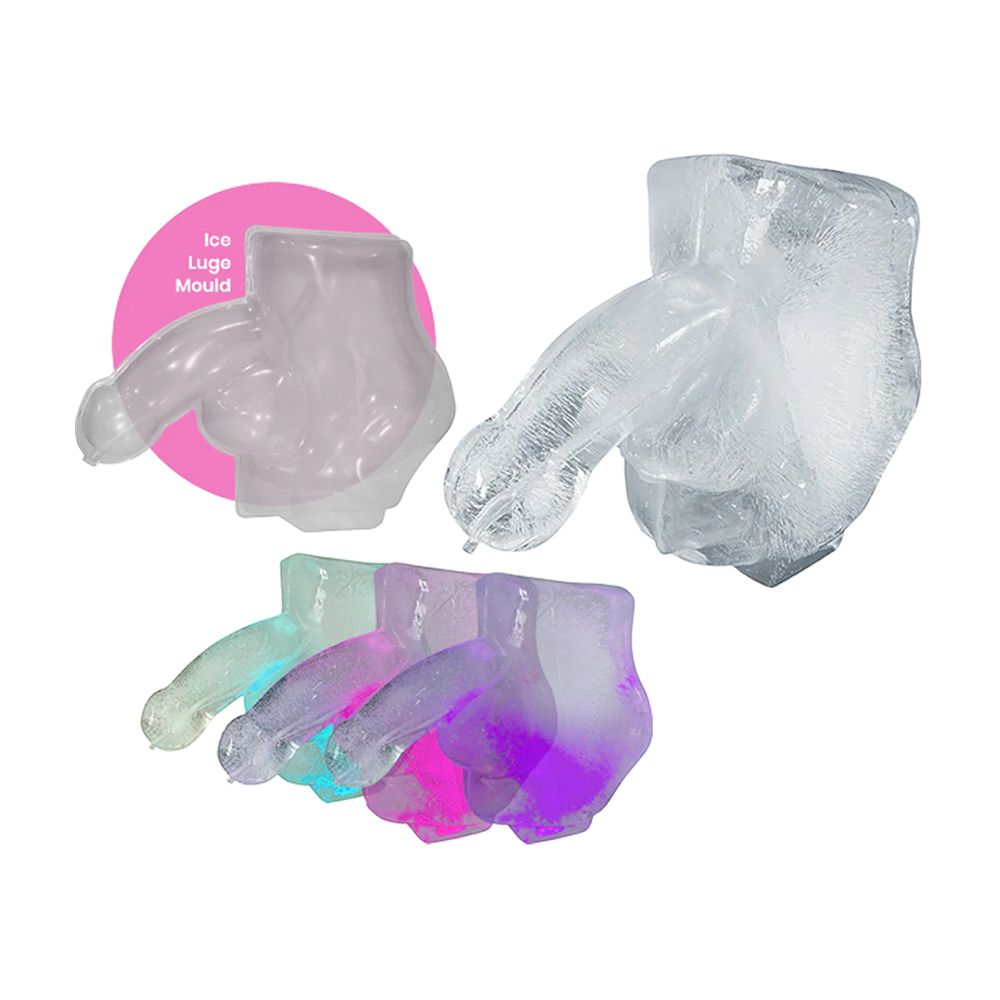 Play Wiv Me - Huge Penis Ice Luge Mould - Clear - K. P.