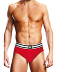 Open Back Brief - White/Red - K. P.