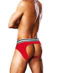 Open Back Brief - White/Red - K. P.