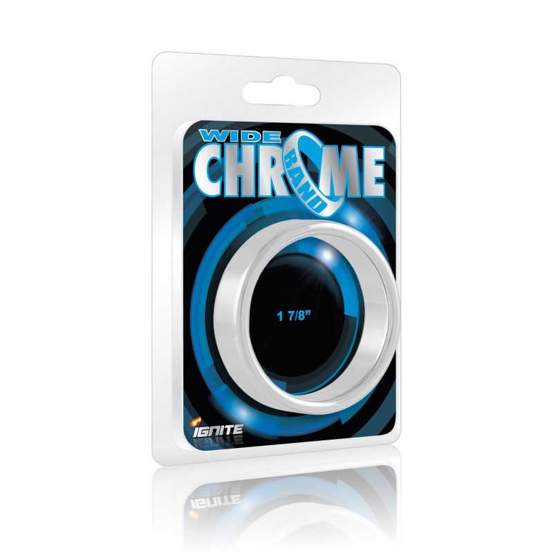 Ignite - Wide Band Chrome Cock Ring 48mm - Silver - K. P.