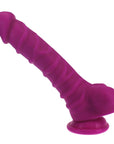 Realistic Dildo Ridged Shaft with Balls - Pink - K. P.