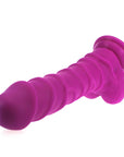 Realistic Dildo Ridged Shaft with Balls - Pink - K. P.