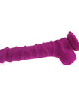 Realistic Dildo Ridged Shaft with Balls - Pink - K. P.