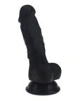 Realistic Dildo Veined Shaft with Balls - Black - K. P.