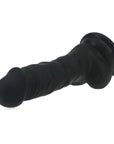 Realistic Dildo Veined Shaft with Balls - Black - K. P.
