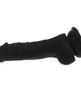Realistic Dildo Veined Shaft with Balls - Black - K. P.