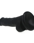 Realistic Dildo Veined Shaft with Balls - Black - K. P.