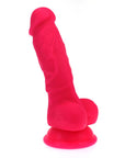Realistic Dildo Veined Shaft with Balls - Pink - K. P.