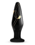 Handblown Glass Plug 4.5" - Black - K. P.