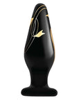 Handblown Wide Glass Plug 4.5" - Black - K. P.