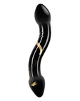 Handblown Double Ended Dildo 7.5" - Black - K. P.