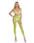 All About Leaf Bra Set - Green - K. P.
