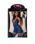 Peek-A-Boo Cheeky Thong with Stockings - Multiple Colours - K. P.