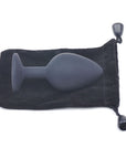 Black Silicone Anal Plug Medium w/ Purple Diamond - K. P.