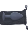 Black Silicone Anal Plug Medium w/ Purple Diamond - K. P.