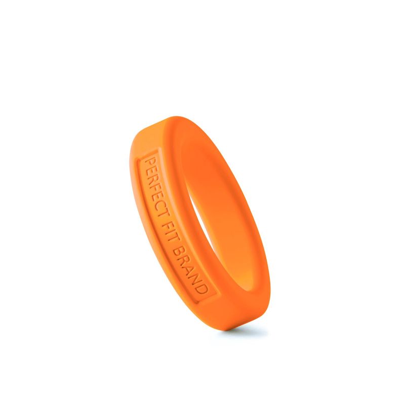 Classic Silicone Medium Stretch Penis Ring 36mm - Orange - K. P.