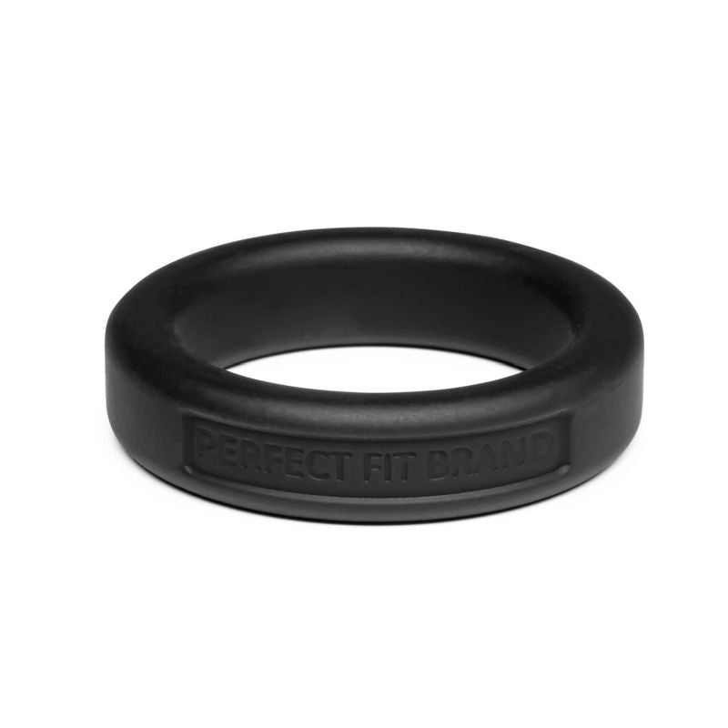 Classic Silicone Medium Stretch Penis Ring 36mm - Black - K. P.