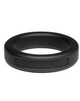 Classic Silicone Medium Stretch Penis Ring 36mm - Black - K. P.