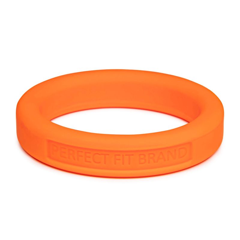 Classic Silicone Medium Stretch Penis Ring 44mm - Orange - K. P.