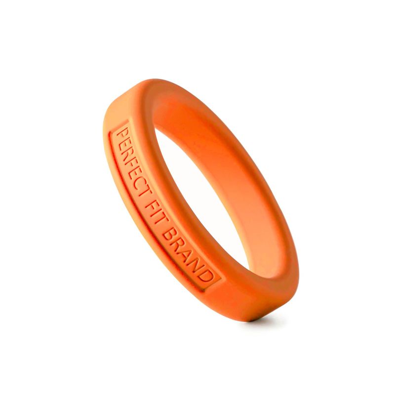 Classic Silicone Medium Stretch Penis Ring 44mm - Orange - K. P.