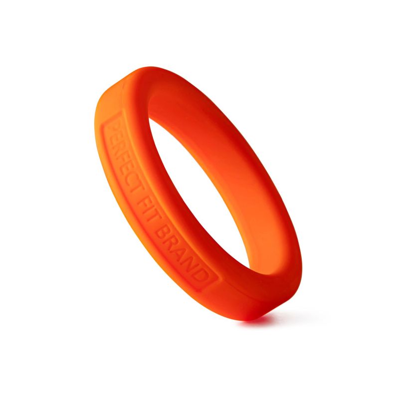 Classic Silicone Medium Stretch Penis Ring 44mm - Orange - K. P.