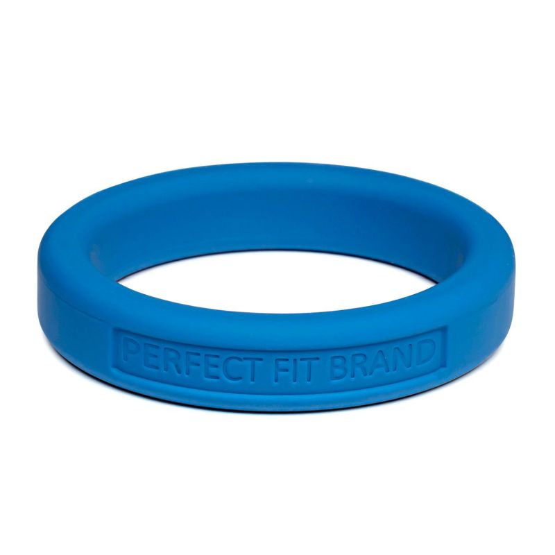 Classic Silicone Medium Stretch Penis Ring 44mm - Blue - K. P.