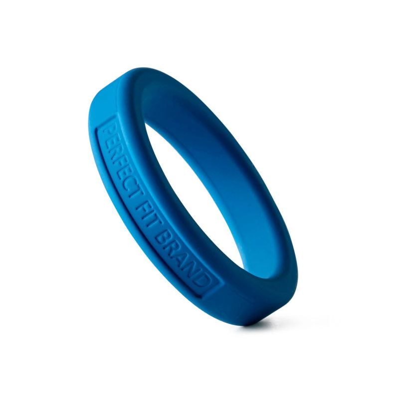 Classic Silicone Medium Stretch Penis Ring 44mm - Blue - K. P.