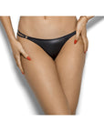 Stretch Wetlook G-String - Black - K. P.