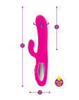 Thrusting Rabbit Vibe with Swinging Clit Stim - Hypnotic - Hot Pink - K. P.