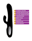 Thrusting Rabbit Vibe with Swinging Clit Stim - Hypnotic - Black - K. P.