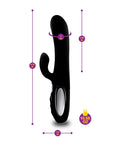 Thrusting Rabbit Vibe with Swinging Clit Stim - Hypnotic - Black - K. P.