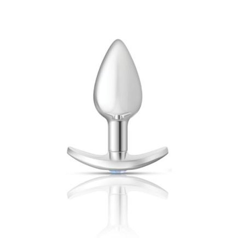 Cheeky Charms Silver Anchor Butt Plug w Clear and Teal Jewel Kit - K. P.