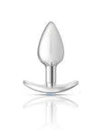 Cheeky Charms Silver Anchor Butt Plug w Clear and Teal Jewel Kit - K. P.