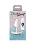Cheeky Charms Silver Anchor Butt Plug w Clear and Teal Jewel Kit - K. P.