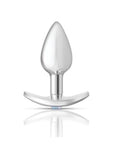 Cheeky Charms Silver Anchor Butt Plug w Clear and Pink Jewel Kit - K. P.