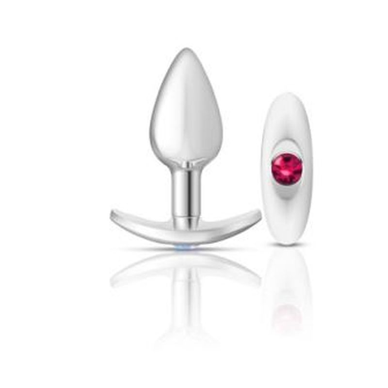 Cheeky Charms Silver Anchor Butt Plug  w Clear and Pink Jewel Kit - K. P.