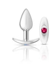 Cheeky Charms Silver Anchor Butt Plug  w Clear and Pink Jewel Kit - K. P.