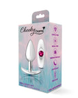 Cheeky Charms Silver Anchor Butt Plug w Clear and Pink Jewel Kit - K. P.