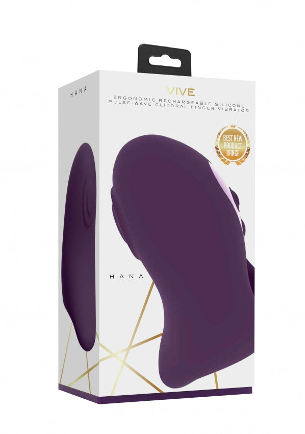 VIVE Ergonomic Clitoral Finger Vibrator - Hana - Purple