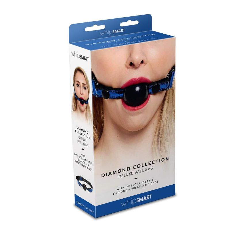 Diamond Deluxe Ball Gag - Blue - K. P.