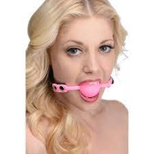 Frisky - Glow Gag Glow in the Dark Silicone Ball Gag - Pink/Black - K. P.