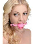 Frisky - Glow Gag Glow in the Dark Silicone Ball Gag - Pink/Black - K. P.