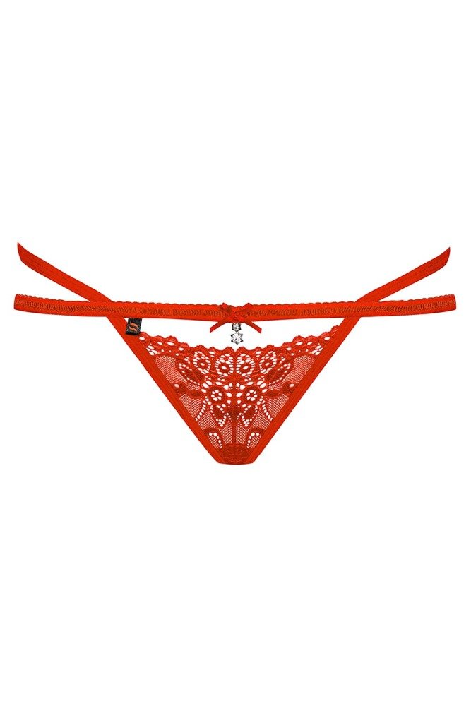 Lace Thong - Red - K. P.