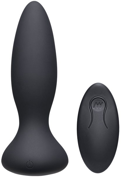 A-Play - Vibe - Adventurous - Rechargeable Silicone Anal Plug With Remote - Black - K. P.