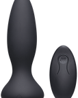 A-Play - Vibe - Adventurous - Rechargeable Silicone Anal Plug With Remote - Black - K. P.