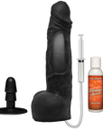 Kink - 10" Dual Density ULTRASKYN Squirting Cumplay Cock - Black - K. P.